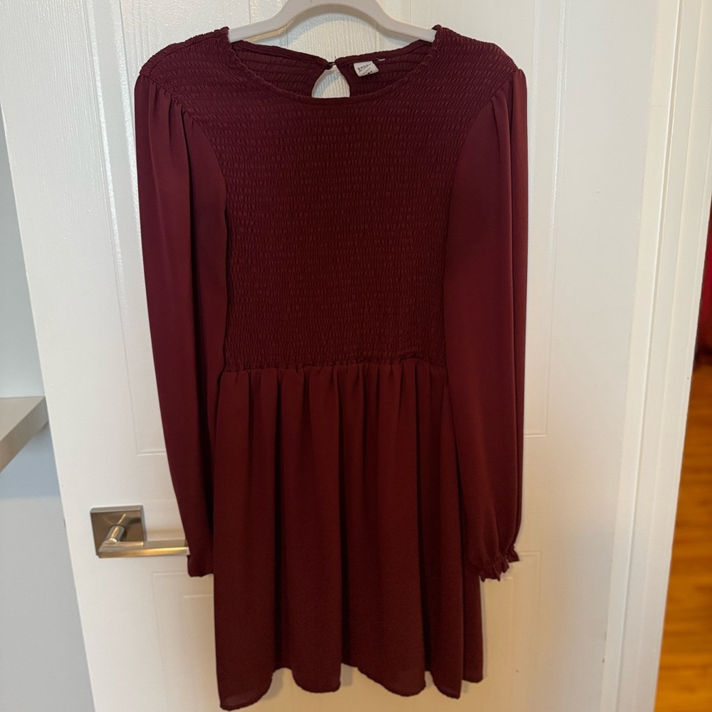 Elegant Burgundy Kids Dress